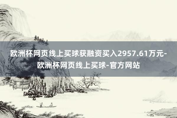 欧洲杯网页线上买球获融资买入2957.61万元-欧洲杯网页线上买球-官方网站