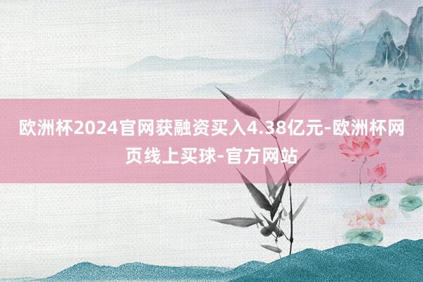 欧洲杯2024官网获融资买入4.38亿元-欧洲杯网页线上买球-官方网站