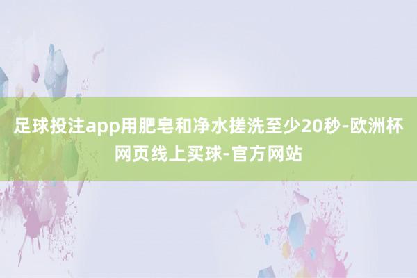 足球投注app用肥皂和净水搓洗至少20秒-欧洲杯网页线上买球-官方网站