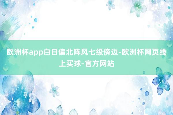 欧洲杯app白日偏北阵风七级傍边-欧洲杯网页线上买球-官方网站