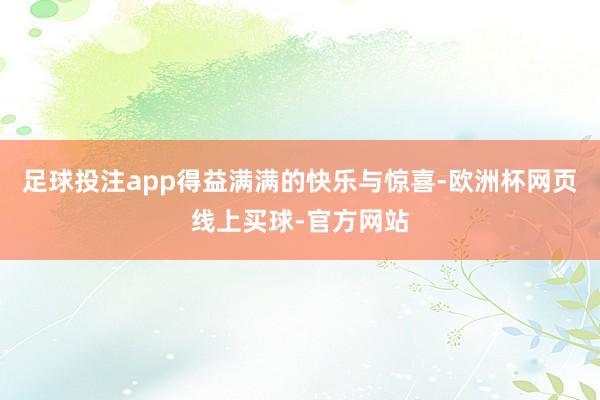 足球投注app得益满满的快乐与惊喜-欧洲杯网页线上买球-官方网站